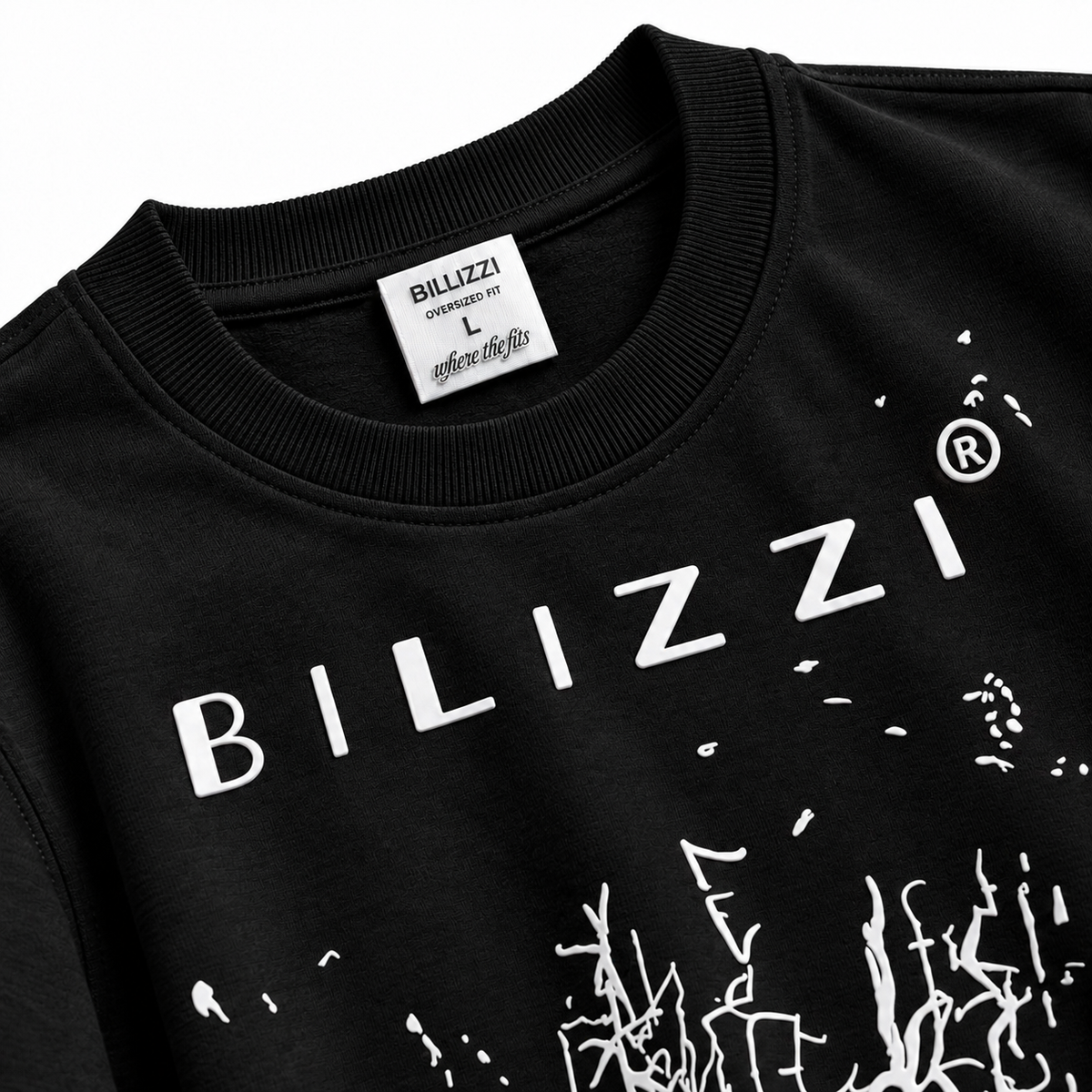 BILIZZI — Distressed Signature Oversized T-Shirt