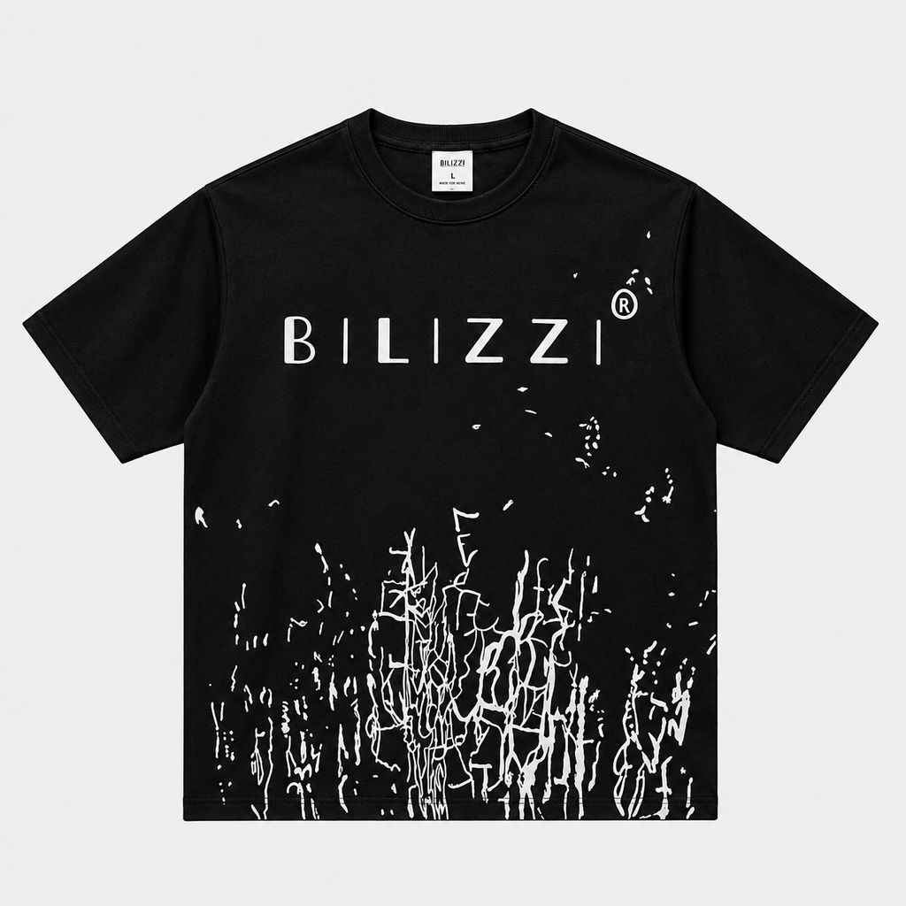 BILIZZI — Distressed Signature Oversized T-Shirt